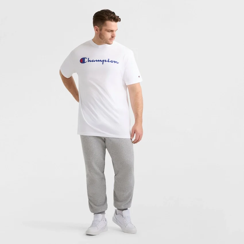 Klasik Grafik Tişört, Script Logo - Büyük ve Uzun Boy
