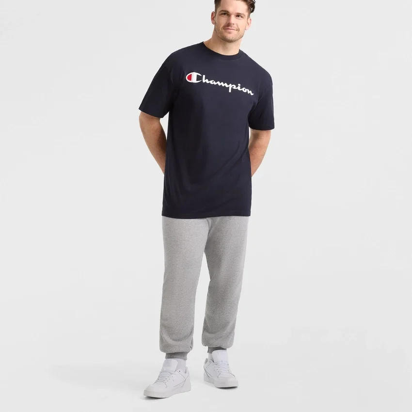 Klasik Grafik Tişört, Script Logo - Büyük ve Uzun Boy