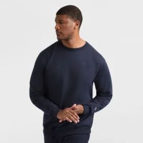 Powerblend Bisiklet Yaka Sweatshirt, C Logo - Büyük ve Uzun Boy