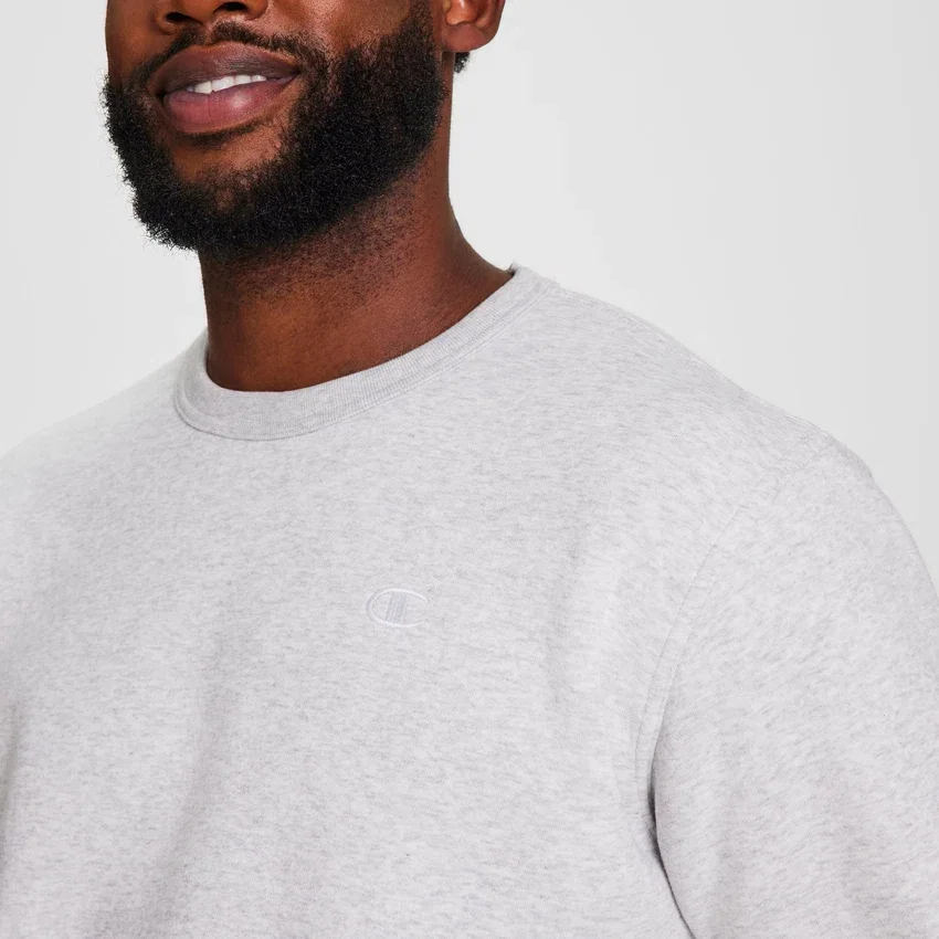 Powerblend Bisiklet Yaka Sweatshirt, C Logo - Büyük ve Uzun Boy