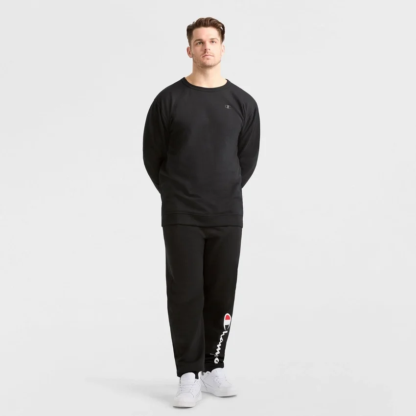 Powerblend Bisiklet Yaka Sweatshirt, C Logo - Büyük ve Uzun Boy