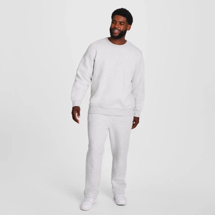 Powerblend Bisiklet Yaka Sweatshirt, C Logo - Büyük ve Uzun Boy