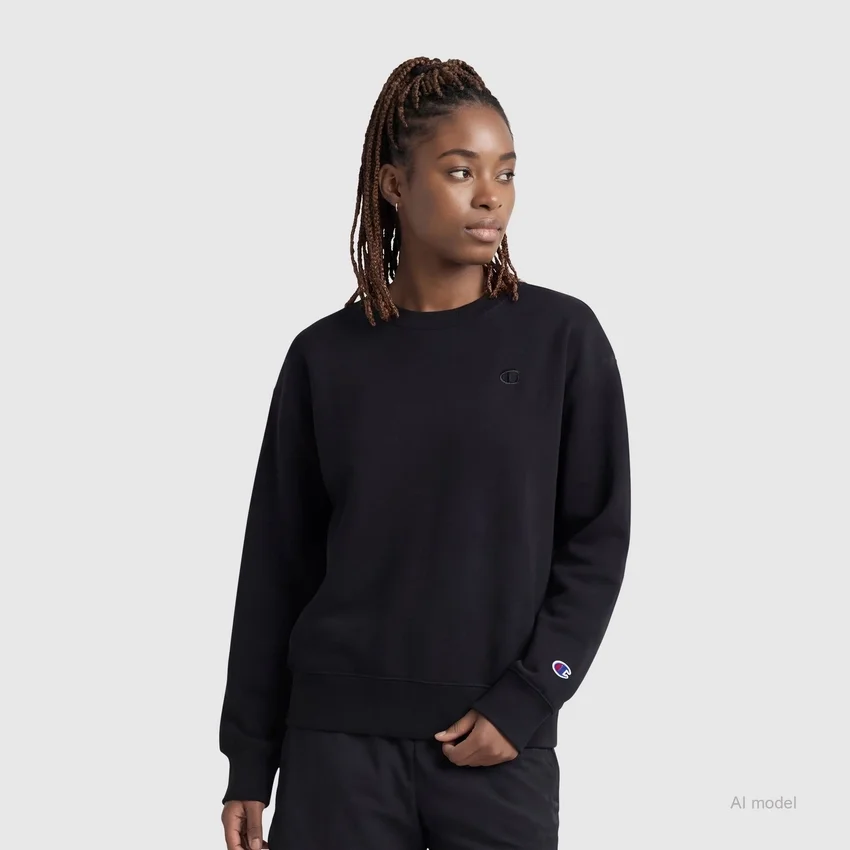 Powerblend Bisiklet Yaka Sweatshirt, Küçük "C"
