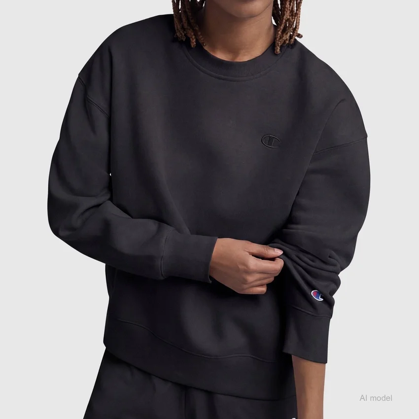 Powerblend Bisiklet Yaka Sweatshirt, Küçük "C"