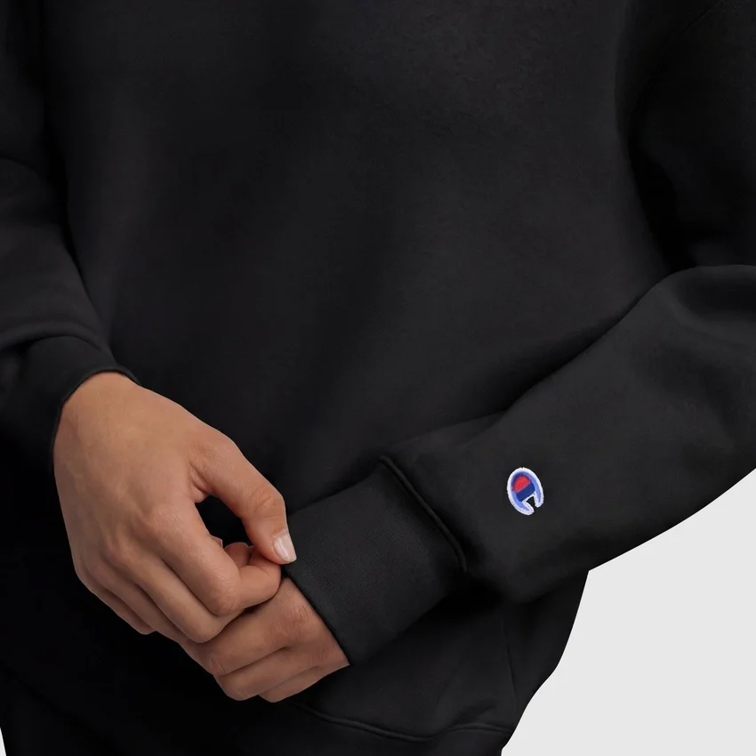 Powerblend Bisiklet Yaka Sweatshirt, Nakışlı Script Logo