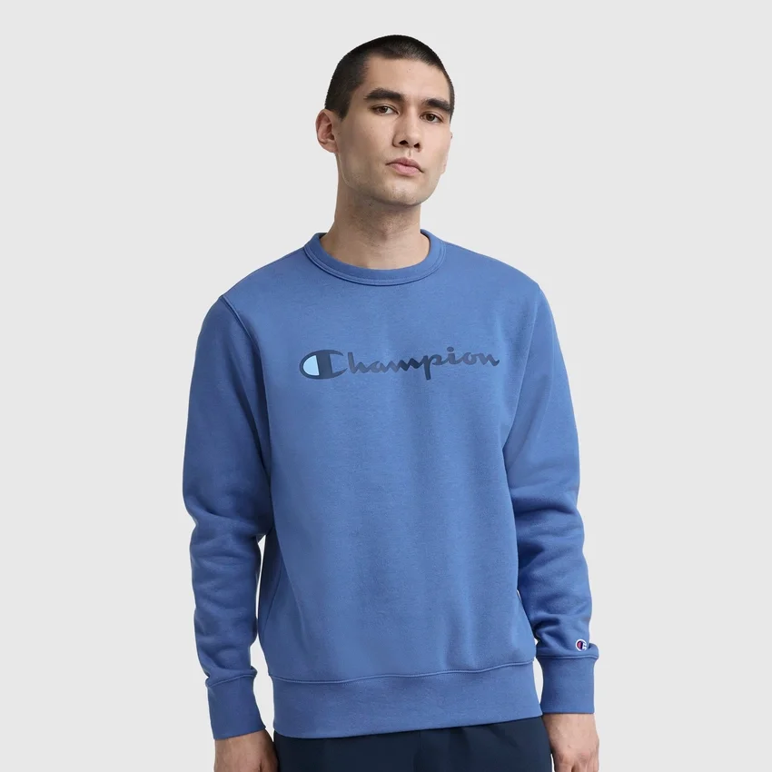 Powerblend Bisiklet Yaka Sweatshirt, Script Logo