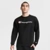 Powerblend Bisiklet Yaka Sweatshirt, Script Logo