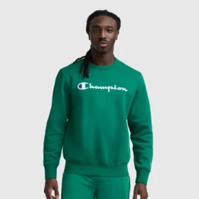 Powerblend Bisiklet Yaka Sweatshirt, Script Logo
