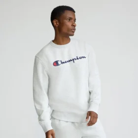 Powerblend Bisiklet Yaka Sweatshirt, Script Logo