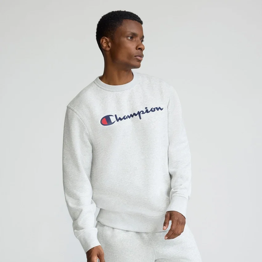 Powerblend Bisiklet Yaka Sweatshirt, Script Logo