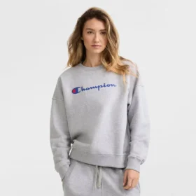 Powerblend Bisiklet Yaka Sweatshirt, Script Logo