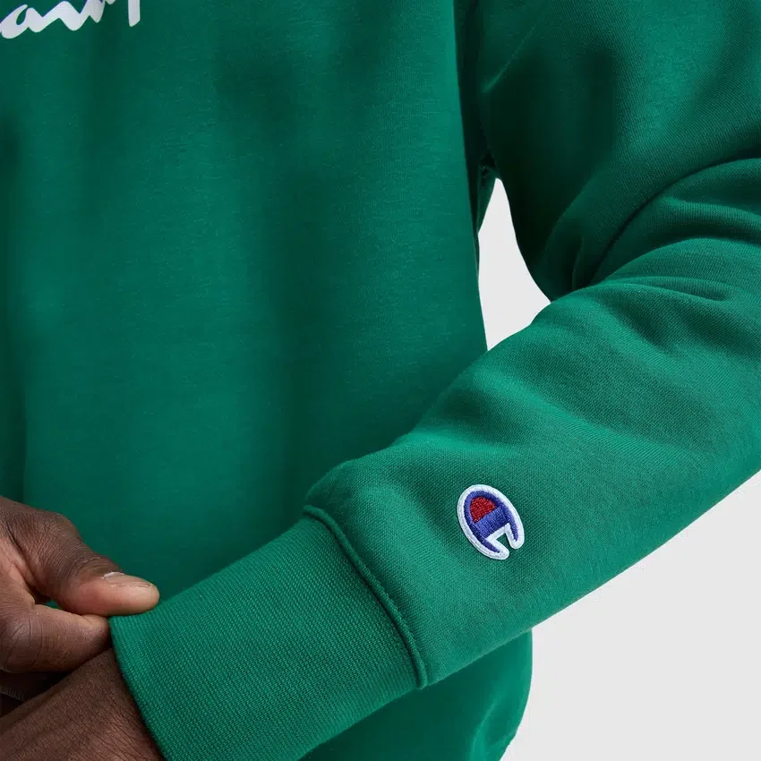 Powerblend Bisiklet Yaka Sweatshirt, Script Logo