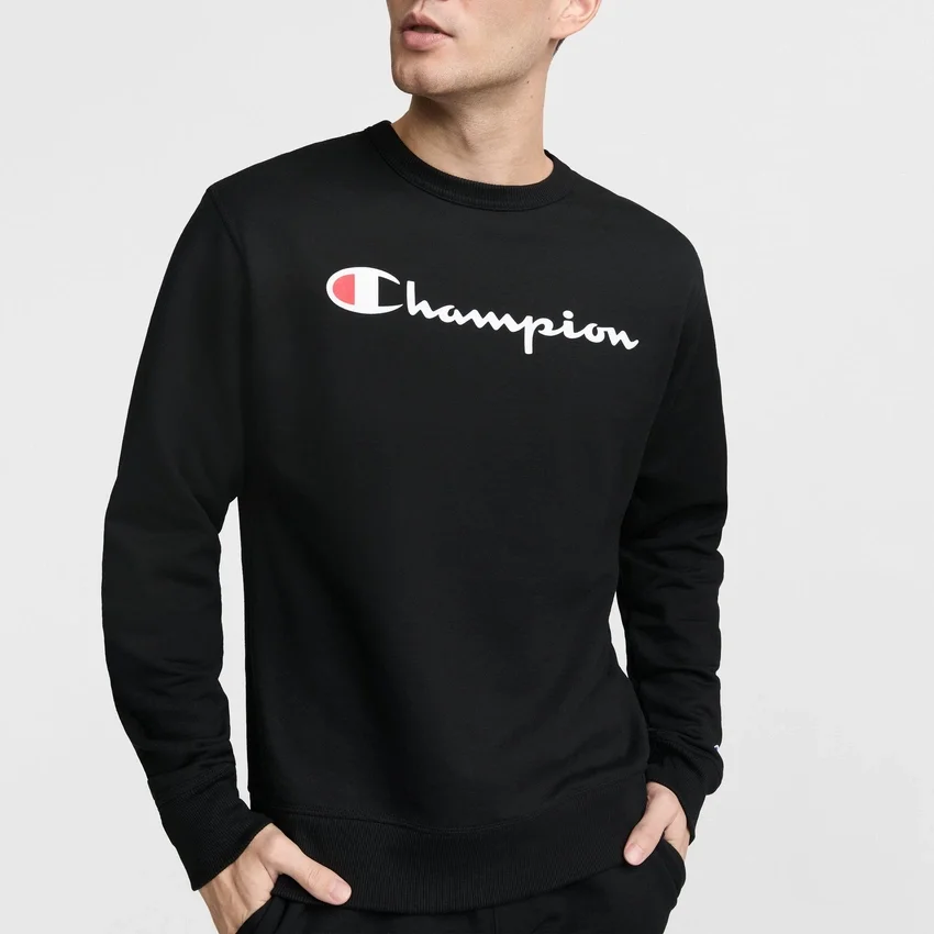 Powerblend Bisiklet Yaka Sweatshirt, Script Logo