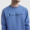 Powerblend Bisiklet Yaka Sweatshirt, Script Logo
