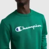 Powerblend Bisiklet Yaka Sweatshirt, Script Logo