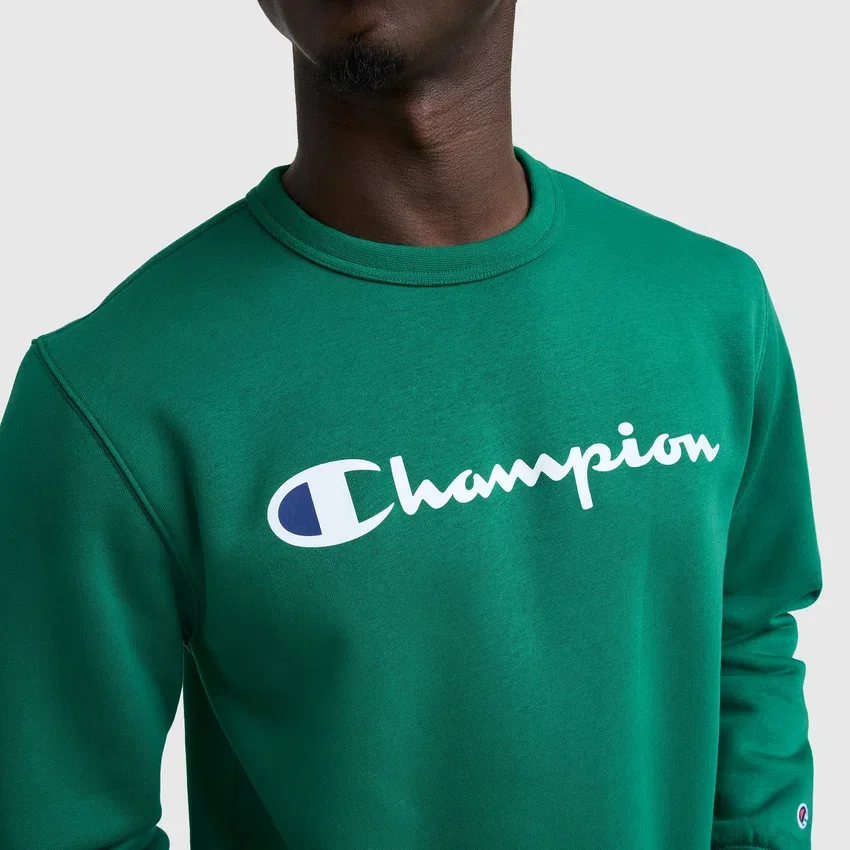 Powerblend Bisiklet Yaka Sweatshirt, Script Logo