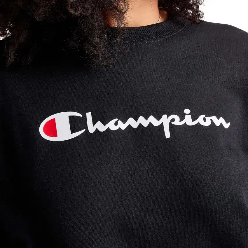 Powerblend Bisiklet Yaka Sweatshirt, Script Logo