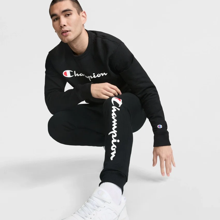 Powerblend Bisiklet Yaka Sweatshirt, Script Logo
