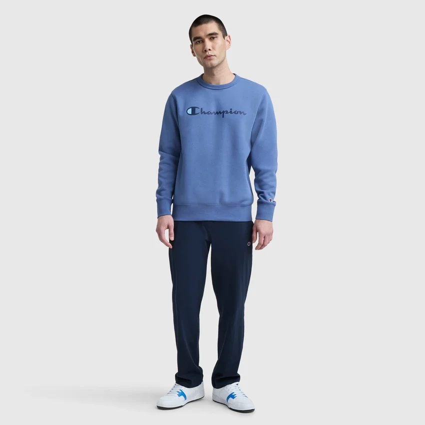 Powerblend Bisiklet Yaka Sweatshirt, Script Logo