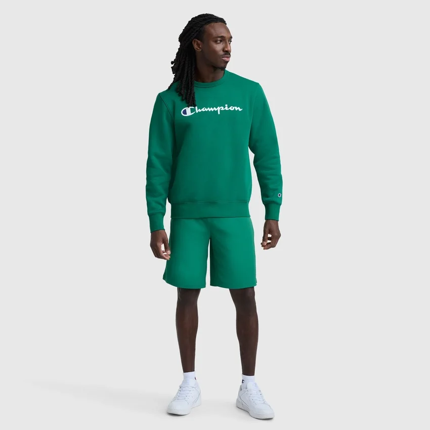 Powerblend Bisiklet Yaka Sweatshirt, Script Logo