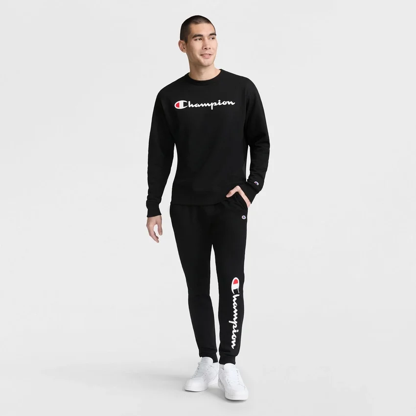 Powerblend Bisiklet Yaka Sweatshirt, Script Logo