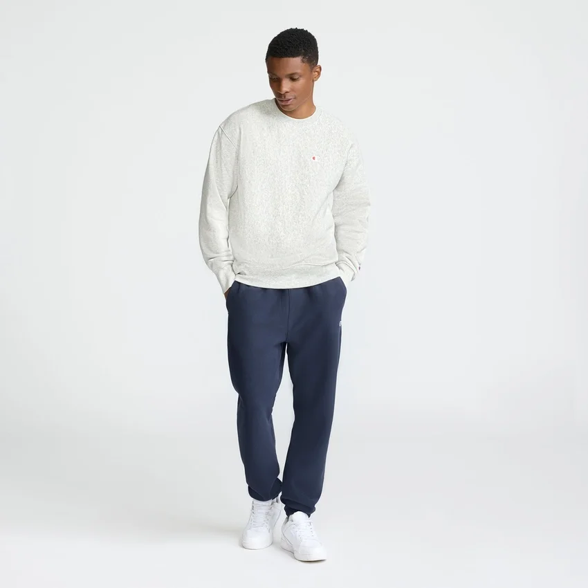Reverse Weave Bisiklet Yaka Sweatshirt, C Logo