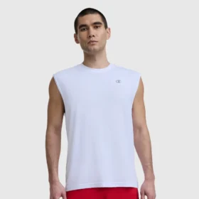 Sport Crewneck Muscle Tişört, Script Logo