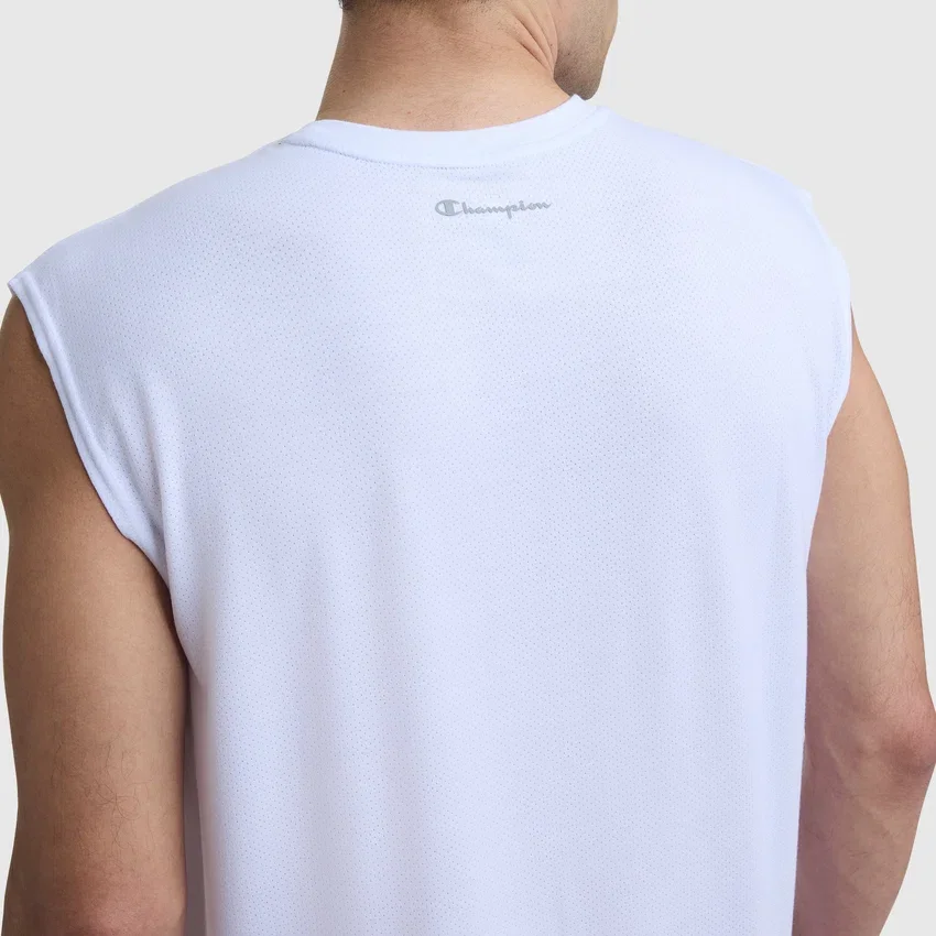 Sport Crewneck Muscle Tişört, Script Logo