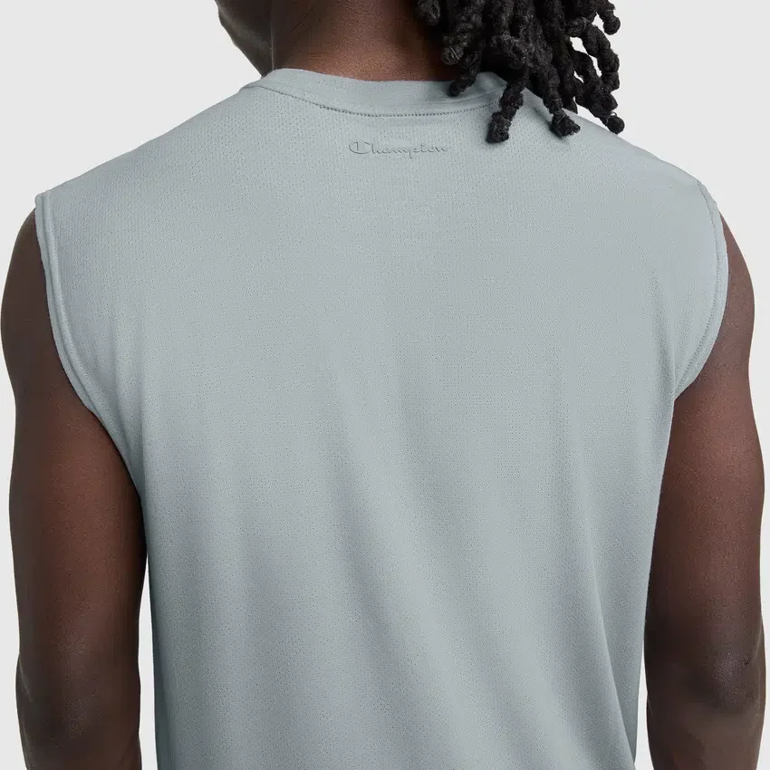 Sport Crewneck Muscle Tişört, Script Logo