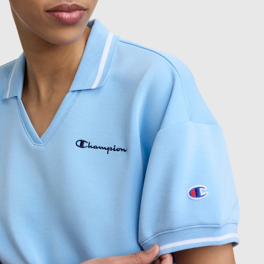 Tennis Court Polo Tişört, İşlemeli Script Logo